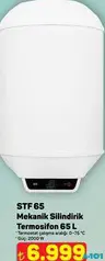 KİWİ STF65 MEKANİK SİLİNDİRİK TERMOSİFON 65 L KİWİ STF65 MEKANİK SİLİNDİRİK TERMOSİFON 65 L